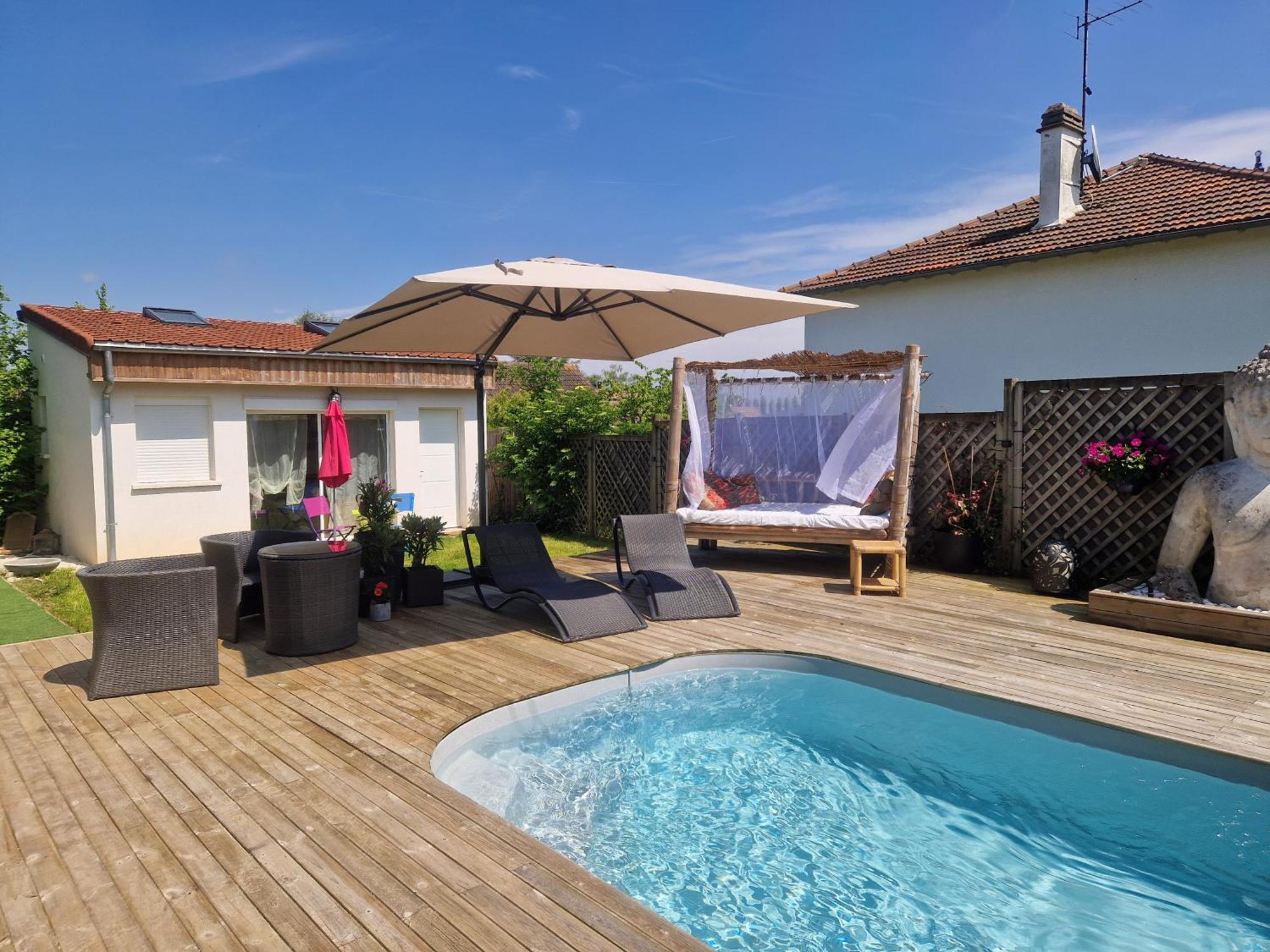 La Serenite Balinaise, Chambre Et Sdb Privee, Jardin , Piscine Et Jacuzzi En Saison, Pres De Chantilly, Parc Asterix Et Cdg Et Paris En 20' Orry-La-Ville Bagian luar foto